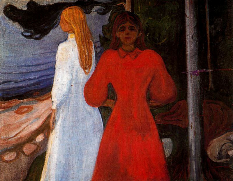 Red and White, 1899-1900 - Edvard Munch Painting